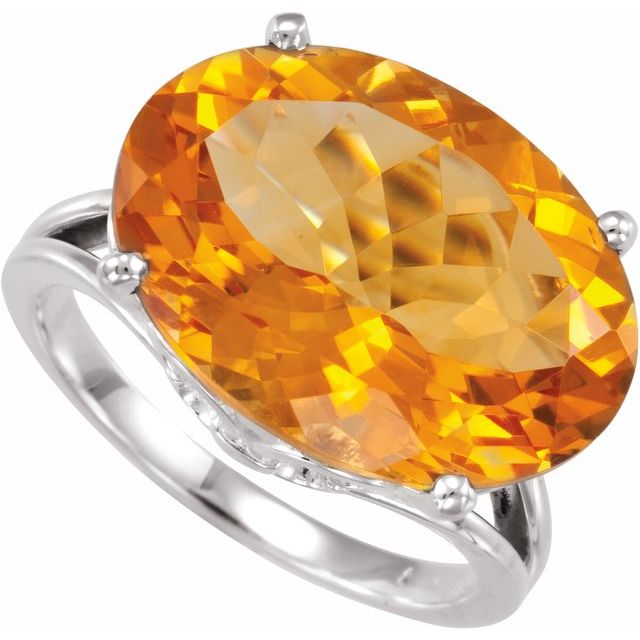 Natural Citrine Ring