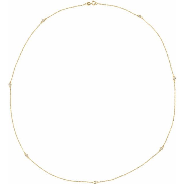 1/3 CTW Natural Diamond 7-Station Necklace