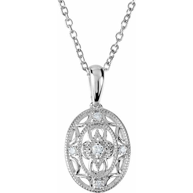 .05 CTW Natural Diamond Necklace