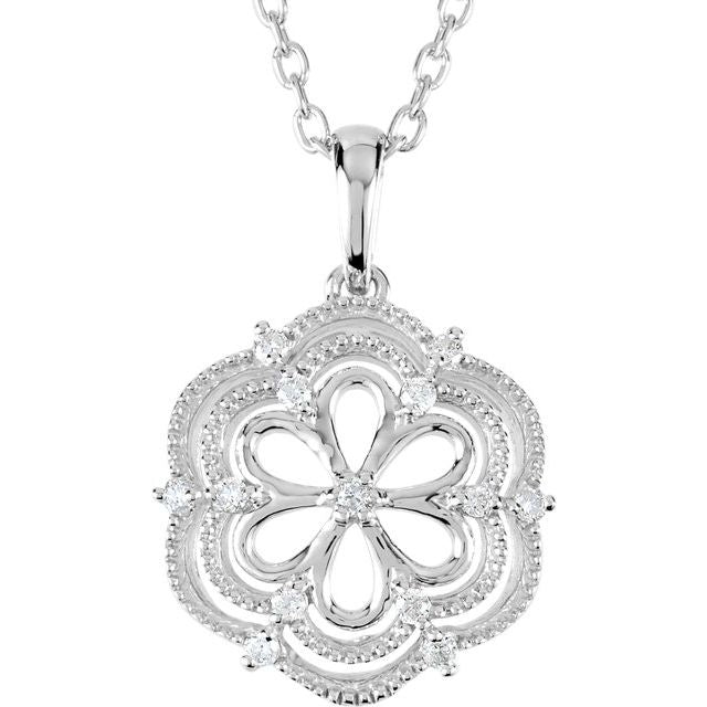 .08 CTW Natural Diamond Necklace