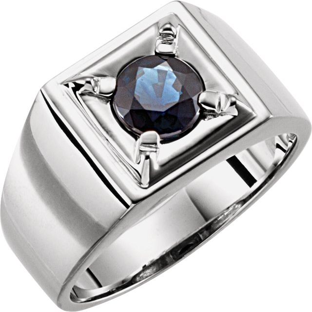 Natural Blue Sapphire Illusion Ring
