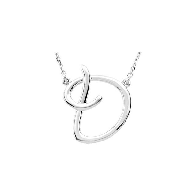 Script Initial A Necklace