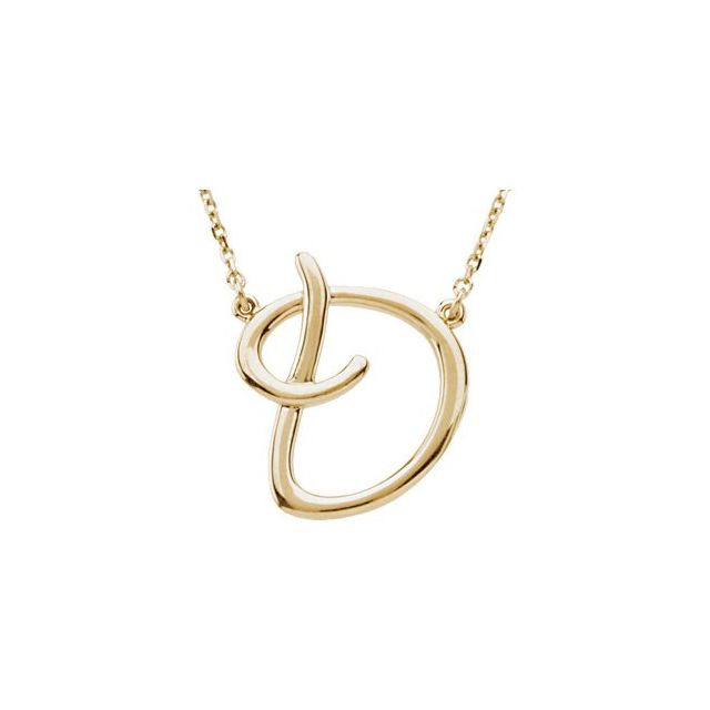Script Initial A Necklace