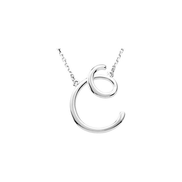 Script Initial A Necklace
