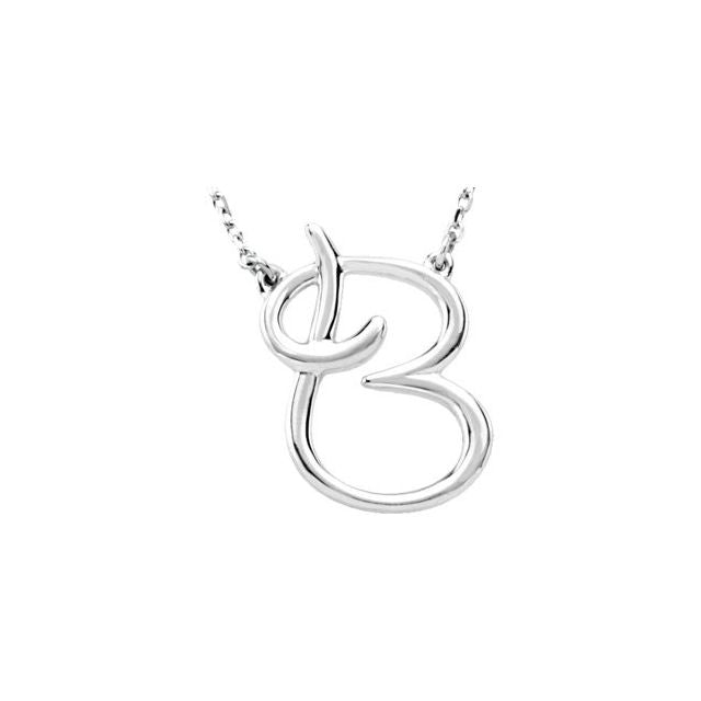 Script Initial A Necklace