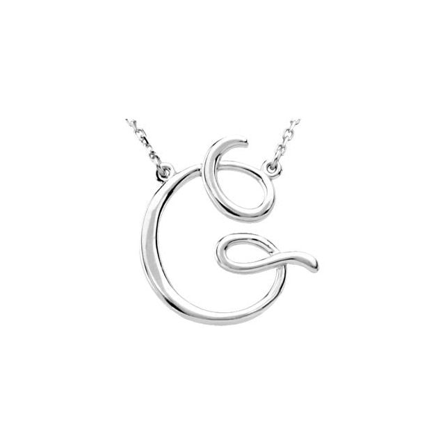 Script Initial A Necklace