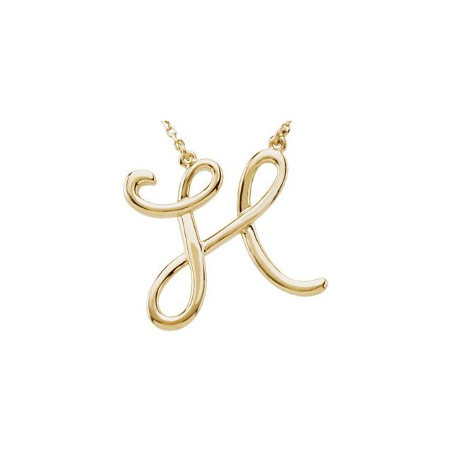 Script Initial A Necklace