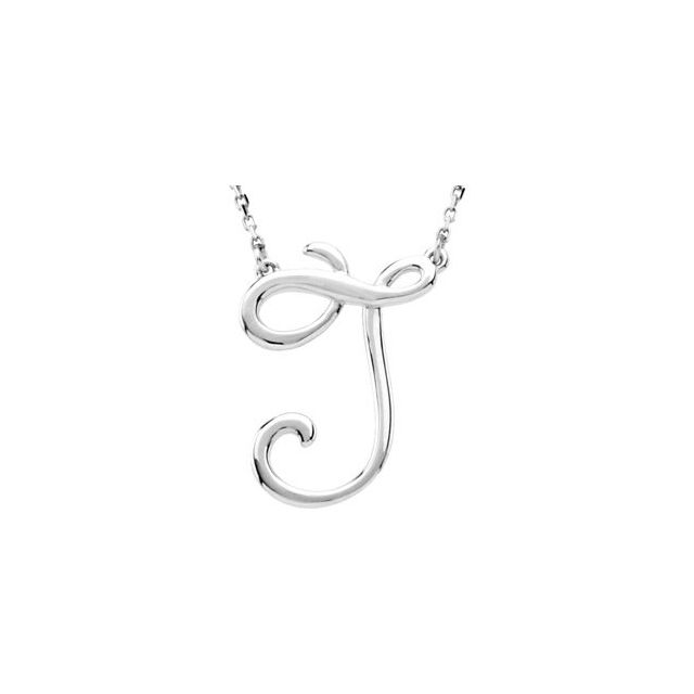 Script Initial A Necklace