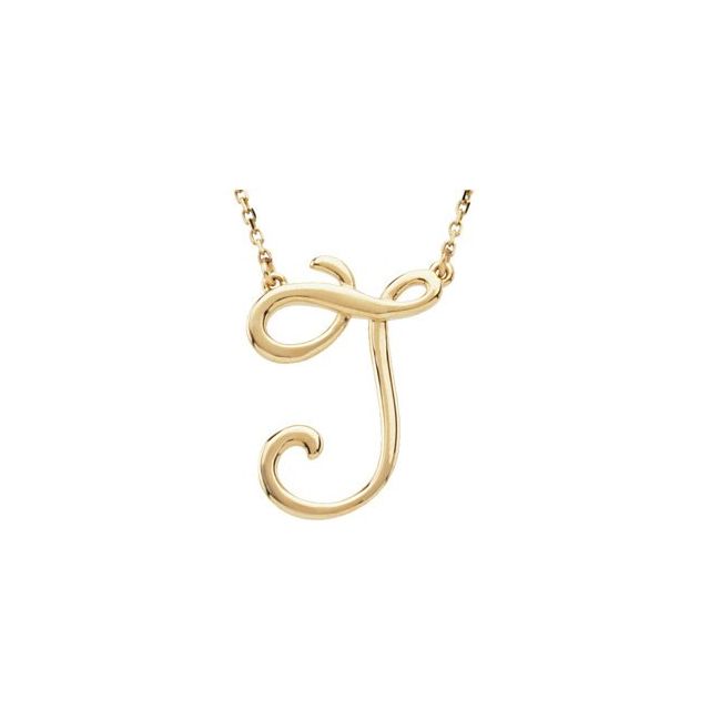 Script Initial A Necklace