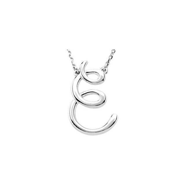 Script Initial A Necklace