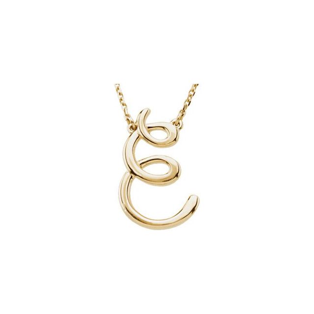 Script Initial A Necklace