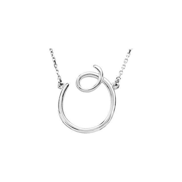 Script Initial A Necklace