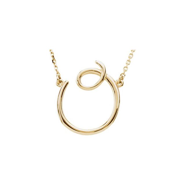 Script Initial A Necklace
