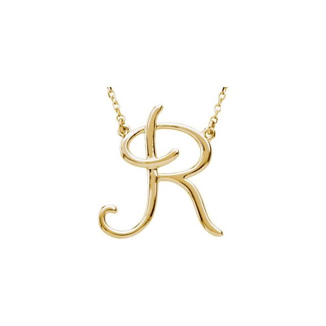 Script Initial A Necklace