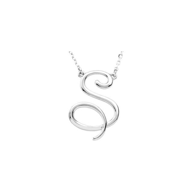 Script Initial A Necklace