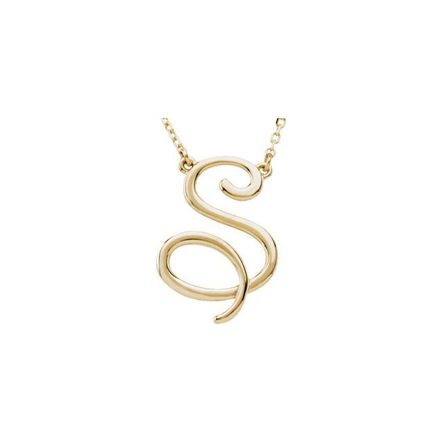 Script Initial A Necklace