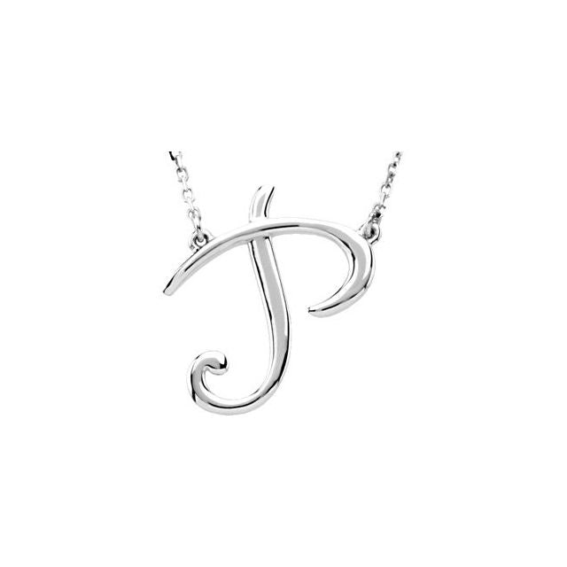 Script Initial A Necklace