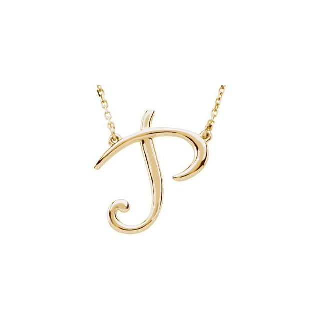 Script Initial A Necklace
