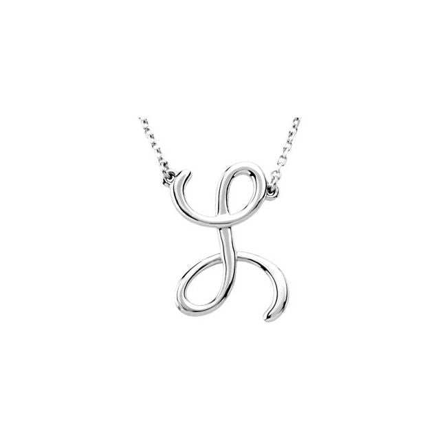 Script Initial A Necklace