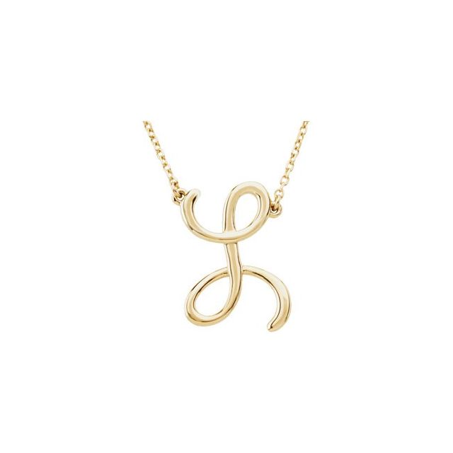 Script Initial A Necklace