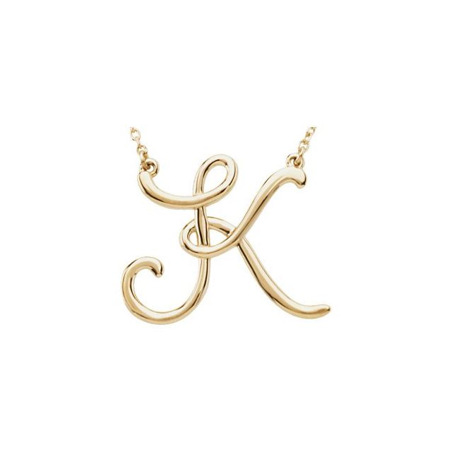 Script Initial A Necklace