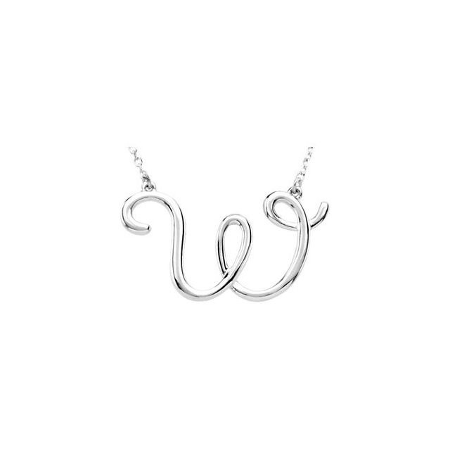 Script Initial A Necklace