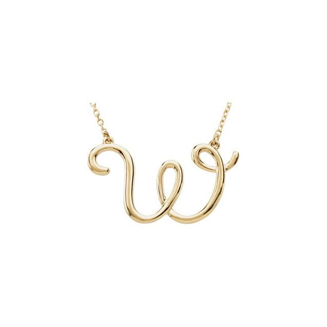 Script Initial A Necklace