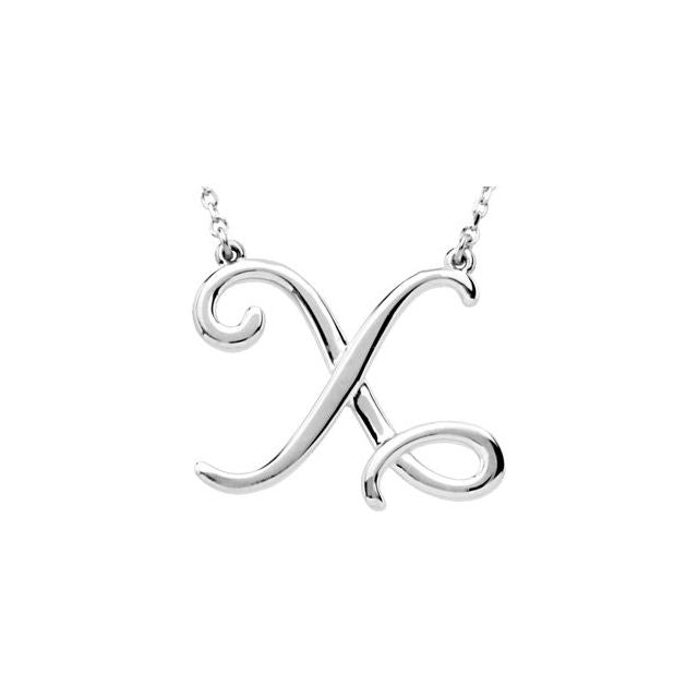 Script Initial A Necklace