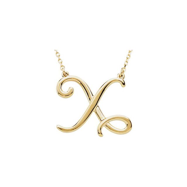 Script Initial A Necklace