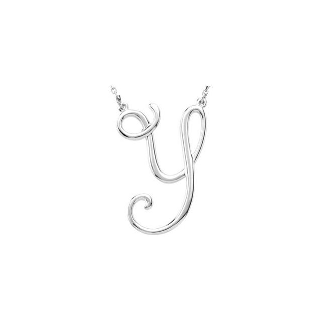 Script Initial A Necklace