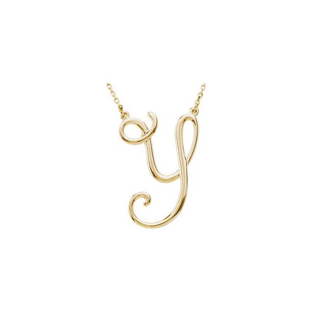 Script Initial A Necklace