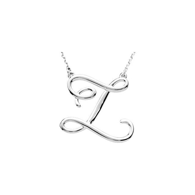 Script Initial A Necklace