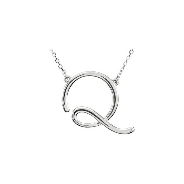 Script Initial A Necklace