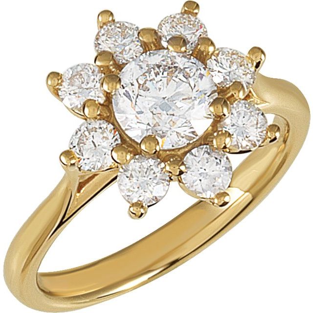1 3/4 CTW Natural Diamond Cluster Ring