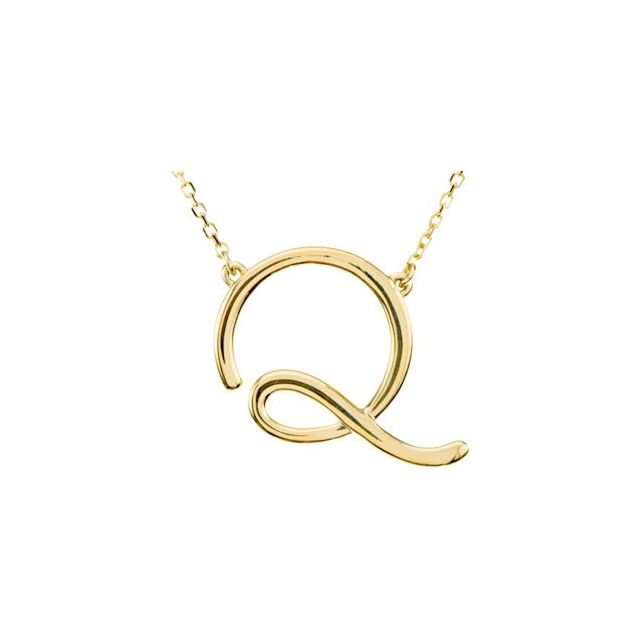 Script Initial A Necklace