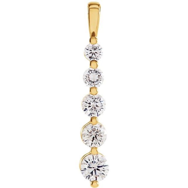 1 CTW Natural Diamond Journey Graduated Pendant