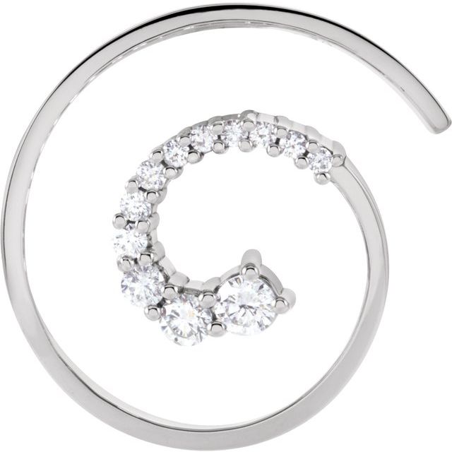 1/2 Natural Diamond Journey Spiral Pendant