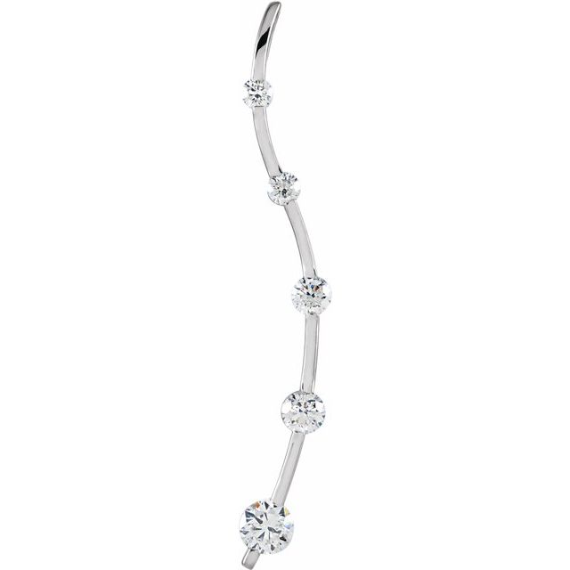 1/2 CTW Natural Diamond Journey Graduated Pendant