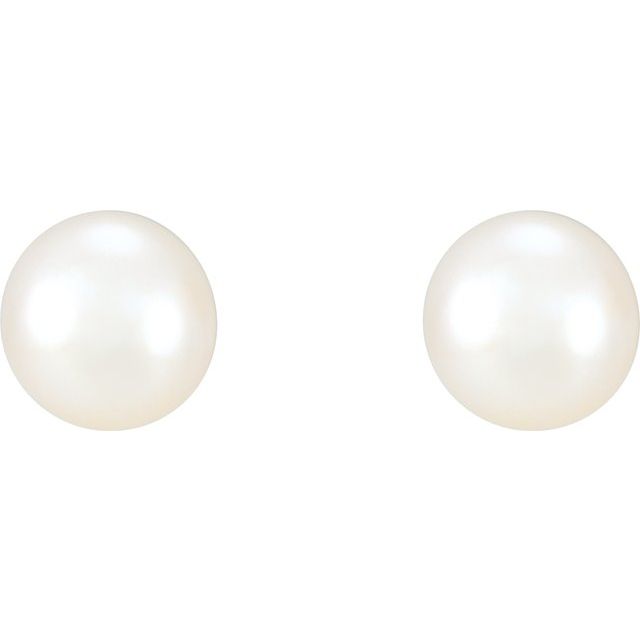 7-7.5mm Freshwater Cultured Pearl Earrings