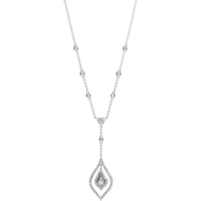 Round 7/8 CTW Natural Diamond Geometric Necklace