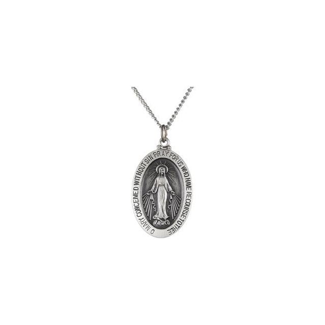 12x8mm Oval Miraculous Medal