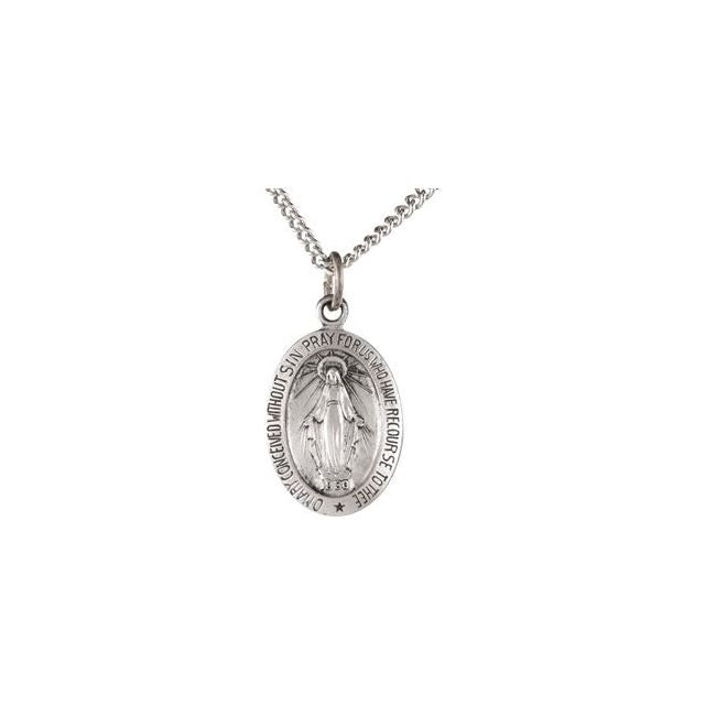 12x8mm Oval Miraculous Medal