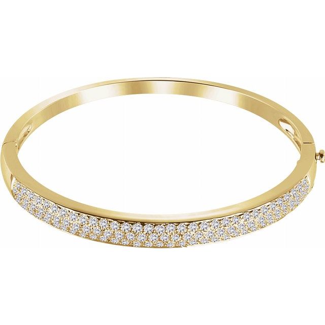 3 CTW Natural Diamond Pavé Bangle Bracelet