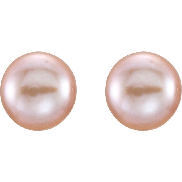 7-8mm Cultured Pink Freshwater Pearl Earrings