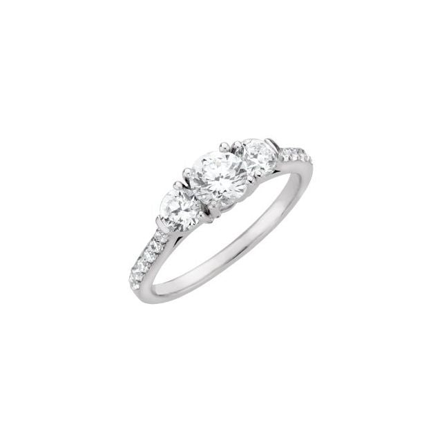 Round 1 1/8 CTW Natural Diamond Engagement Ring