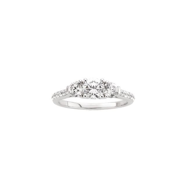 Round 1 1/8 CTW Natural Diamond Engagement Ring