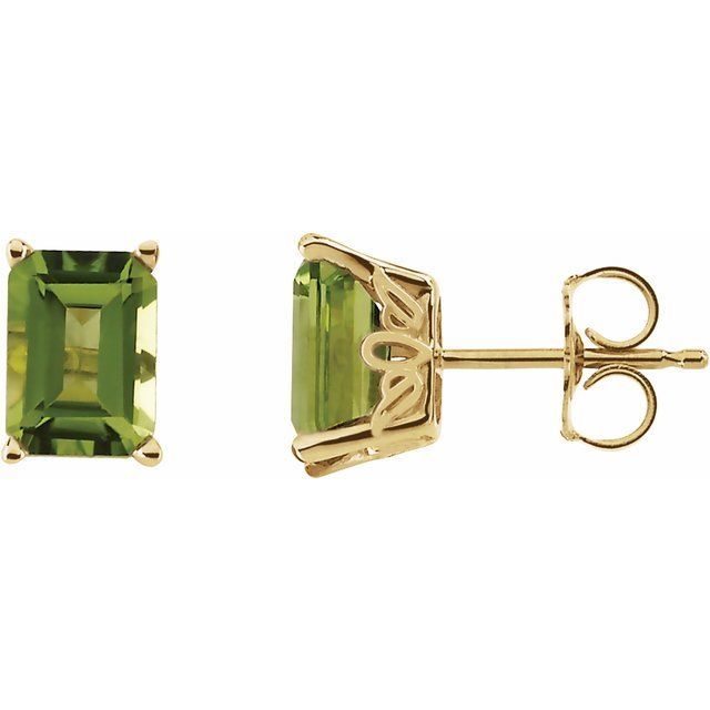 Emerald Natural Peridot Earrings