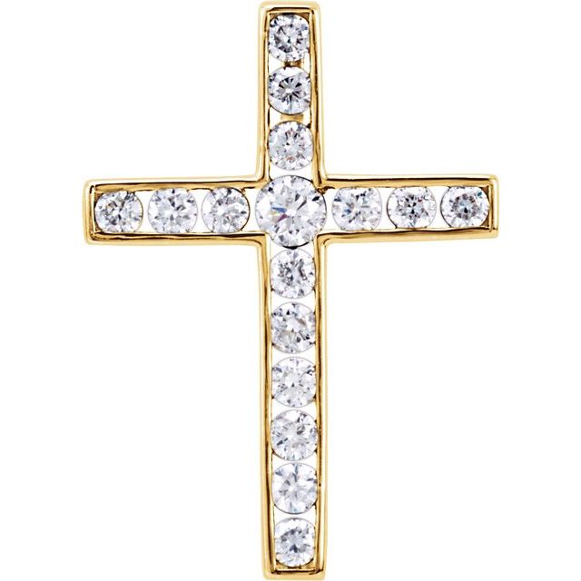 1/3 CTW Diamond 20.4x14.9mm Cross Pendant