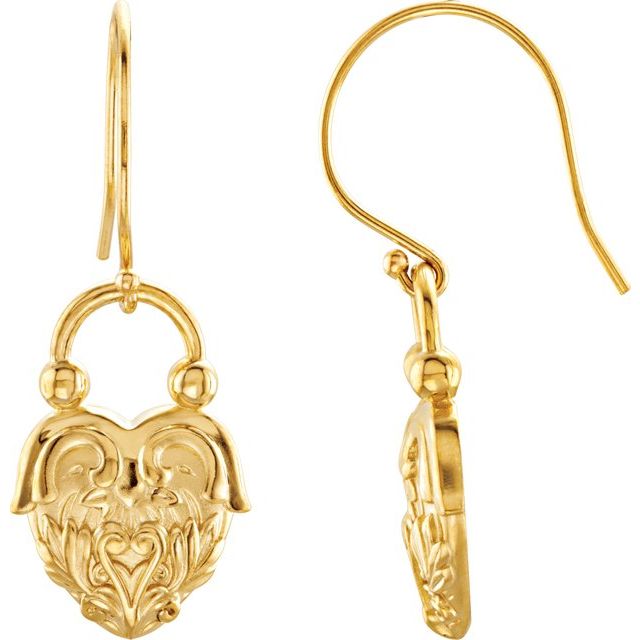 Vintage-Inspired Heart Earrings