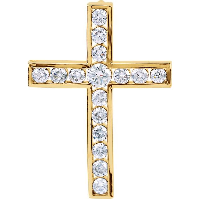 1/3 CTW Diamond 20.4x14.9mm Cross Pendant